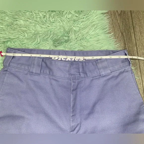 Women’s Chambray DICKIES Crop Roll Hem Work Pants Like New - Picture 9 of 14